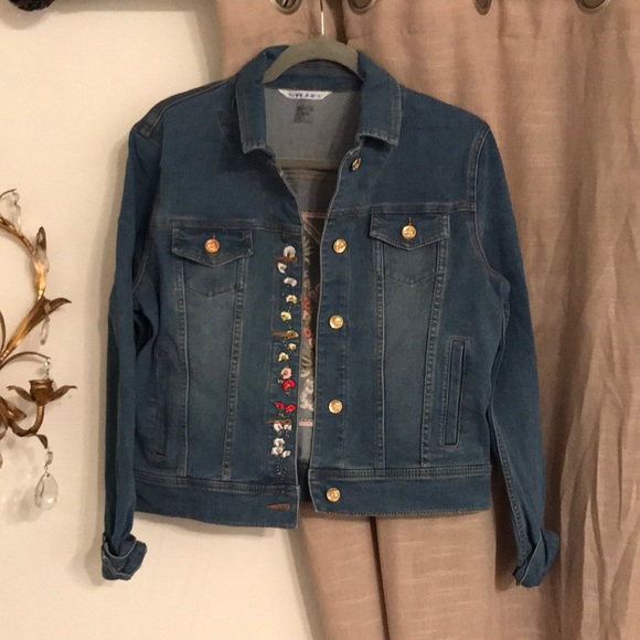 Embroidered Blue Jean Jacket - Picture 4 of 8